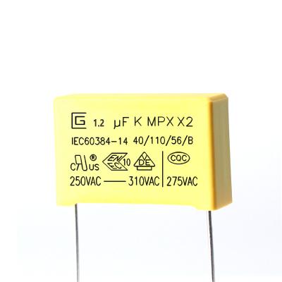 China 125K 125VAC Capacitor 1.2 UF Withstanding Surge Voltage Stressing​ for sale