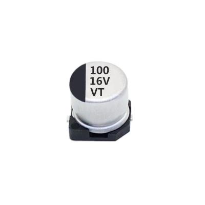 China Stable Performance 100uf 16v SMD Capacitor , Electrolytic Aluminium Capacitor for sale