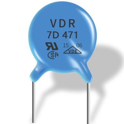 China 7D471K Metal Oxide Varistor 1pF-1000pF 6V-1500V 0.5W-10W Power Rating à venda