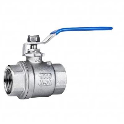 China 304 stainless steel ball valve two-piece two-piece internal thread water switch valve 4 minutes 6 minutes 1 inch dn1520 for sale