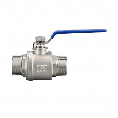 China 304 stainless steel internal and external wire ball valve two-piece external thread screw ball valve for sale
