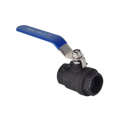 China Carbon steel two-piece internal thread ball valve WCB two-piece heavy duty thread ball valve full diameter manufacturer for sale