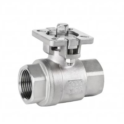 China 304 stainless steel two-piece high platform ball valve two-piece wire buckle internal thread pneumatic ball valve 4 for sale