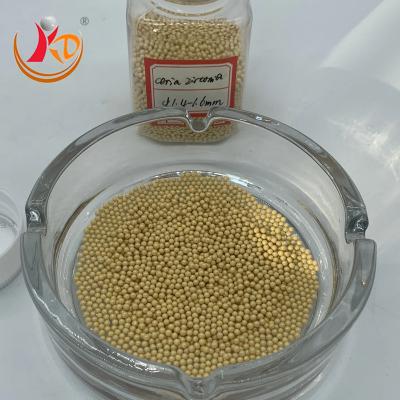 China Yellow Ceria Zirconia Beads Ceramic Grinding Media Balls Factory Sale Ball Mill Media for sale