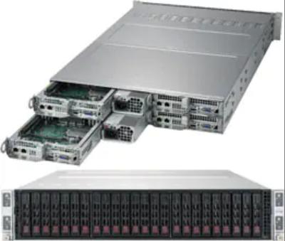 China servidor SYS-2029TP-HC1R 24x SATA 2200W do armazenamento de 2U Twin2 Supermicro redundante à venda