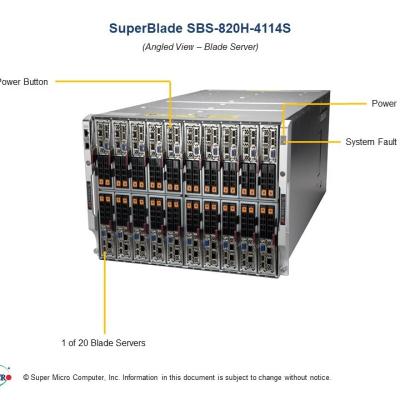 Chine Serveur SBS-820H-4114S A+ de Front Access Supermicro Superblade Storage à vendre