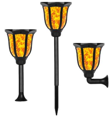 China 2020 Waterproof New Luxury Solar Flame Torch Lights Dancing Flame Flickering 96 LED Solar Garden Lawn Lamp for Outdoor D for sale