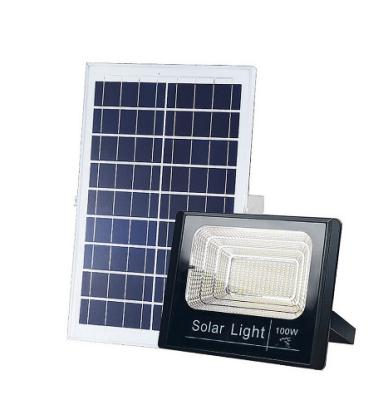 China Parking area 200w led solar powered flood lights 40W 60W 100W remote control battery for sale