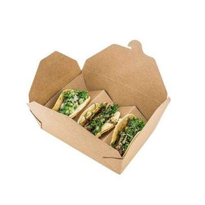 China Taco Customized Food Packaging Box Kraft Paper Takeout Cardboard Food Boxes for sale