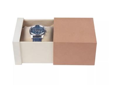 China Caixa de relógio de empacotamento do papel de embrulho da caixa do relógio de pulso do ISO com gaveta à venda
