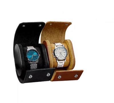 China Logotipo personalizado de caja de embalaje de reloj de pulsera de cuero PU 3.9 * 3.2 * 2.7 in en venta