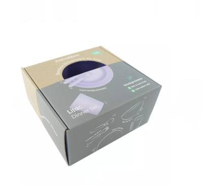 China Logo Folding Cardboard Box Packaging de encargo para el servicio de mesa del vajilla en venta
