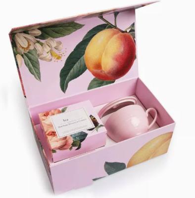 China Custom Logo Printed Cardboard Tea Boxes Handmade Tea Set Gift Box for sale