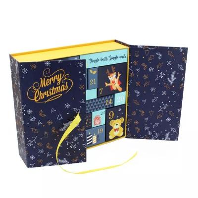 China ODM retangular Advent Calendar Boxes do OEM das caixas de presente do cartão do Natal à venda