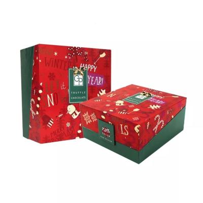 China Custom Printing Christmas Cardboard Gift Boxes Decorative Christmas Eve Box for sale