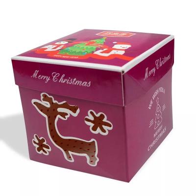 China CMYK deslocou caixas de presente imprimindo do cartão do Natal 6 x 3,5 x 3,5 polegadas à venda