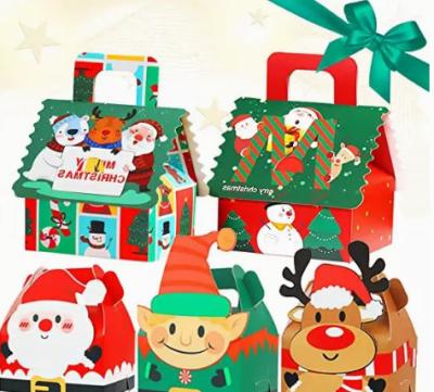 China Gravure que imprime a caixa do ornamento do Natal das caixas de presente de cartão 12*10cm do Natal à venda