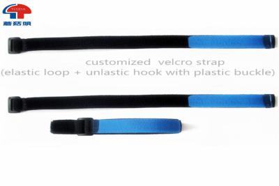 China Enlazador negro de encargo del lazo/gancho y cinta coloreados fuertes del lazo para la tela en venta