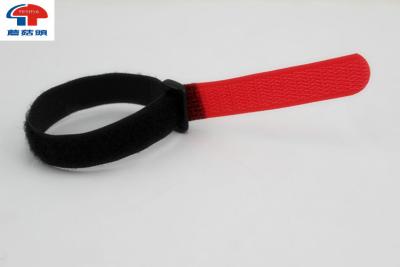 China Nylon Red Loop Strap Fastener / Wire Hook And Loop Straps Waterproof for sale