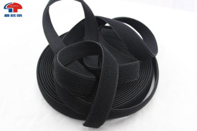 China 1 Inch Elasticated  Straps / Elastic Webbing Straps Unnapped Hook Loop Tape for sale