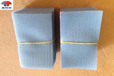 China Custom logo Squares Sew On Hook and Loop Tape Fastener In Grey Colour for sale