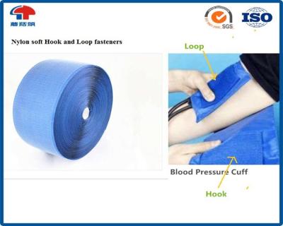 China 100mm Nylon Hook Loop Fastener , Blue Soft heavy duty hook and loop for sale