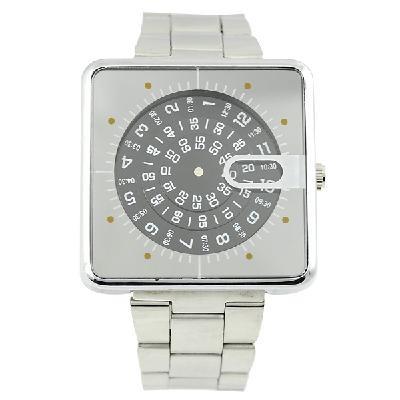 China New PAIDU Digital Square Quartz Analog Wrist Watch Stainless Steel for sale