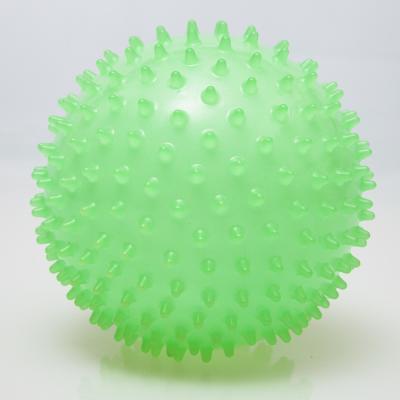 China PVC Glow In The Dark Size 15CM Inflatable Massage Ball For Kids for sale