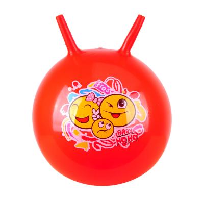 China Kids Playing 45cm Inflatable Hopper Jumping Ball With Decal for sale