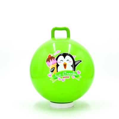 China Nontoxic Odorless Inflatable Ball With Handle , Anti Slipping Jumping Bouncy Ball for sale