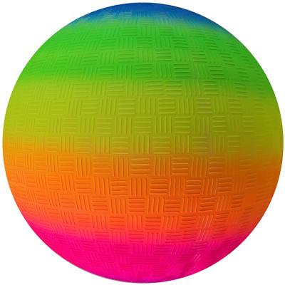 China Bola de patio no tóxica del arco iris de Antiburst, bola de goma multifuncional del juego en venta