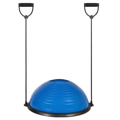 China Diameter 58cm Half Blue PVC Yoga Ball Explosion Proof Thickened for sale