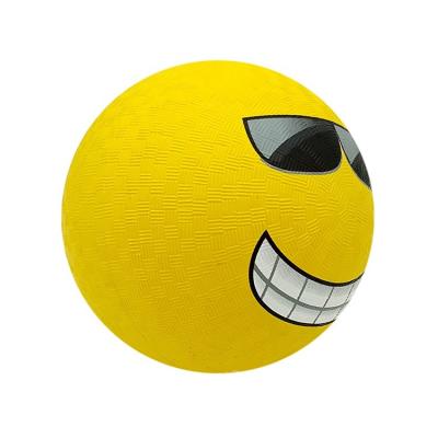 China Nonslip Smiley Face Rubber Bounce Ball Multifunctional Reusable for sale