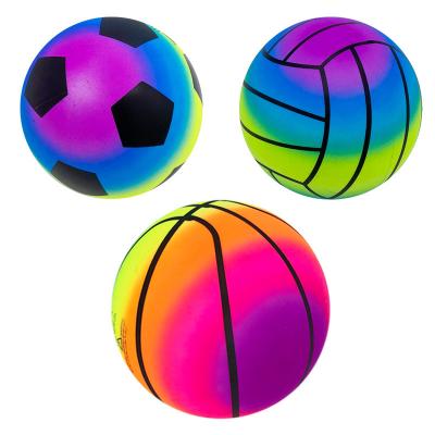 China Sport Design Rainbow Inflatable Playground Ball Odorless Antiburst for sale