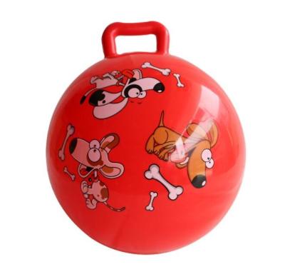 China Bearing 100kg Bounce Space Hopper , Nontoxic Inflatable Bouncy Ball With Handle for sale