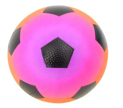 China Rainbow Colored PVC Inflatable Rainbow Ball Odorless Soccer for sale