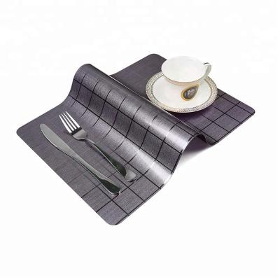 China Sustainable Place Mat PVC Set 4 Ply Soft Vinyl Non-Slip Thermal Insulation Anti-fouling And Waterproof Mats for sale