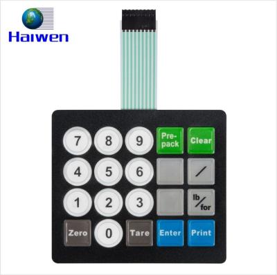 China Custom Waterproof Polyester Membrane Keyboard Switch With 3M 467 For Distance Measurer for sale