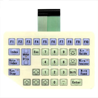 China Silicone Rubber Flat Digital Membrane Switch With Led Backlight for sale