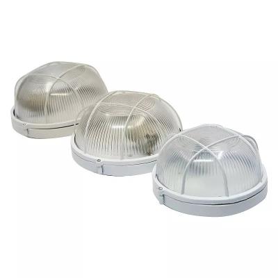 Китай Caged Round LED Bulkhead Light Borosilicate Glass IP44 Outdoor Wall Mounted продается