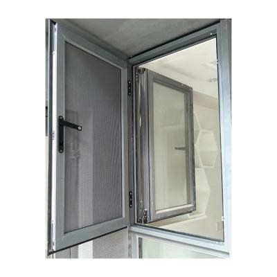 China KDSBuilding Double Tempered Soundproof Glaze General Window Company And White Aluminum Windows With Grid for sale