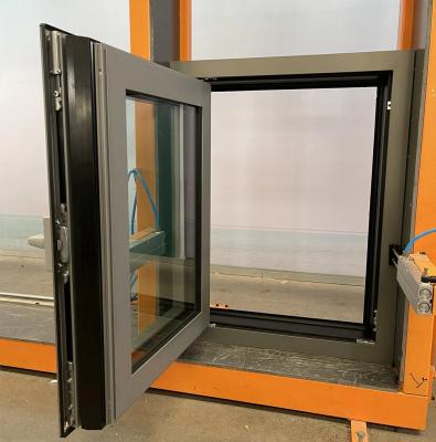 Китай Водонепроницаемое звукоизоляционное алюминиевое стеклянное окно узкое окно наклона и поворота продается