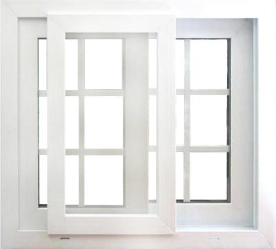 China KSbuilding AS2047 High Quality Cheap Price Pvc Sliding Window With Screen Panel Slide Glass  UPVC Window for sale