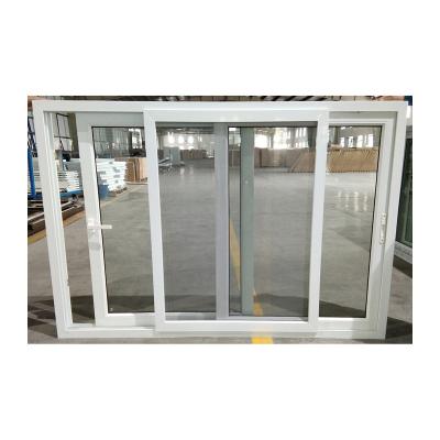 Chine Fenêtre coulissante en PVC à double vitrage Fenêtre résistante aux ouragans en UPVC blanc à vendre