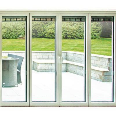 China Puerta plegable de PVC de estilo europeo aislamiento térmico Puerta exterior moderna patio en venta