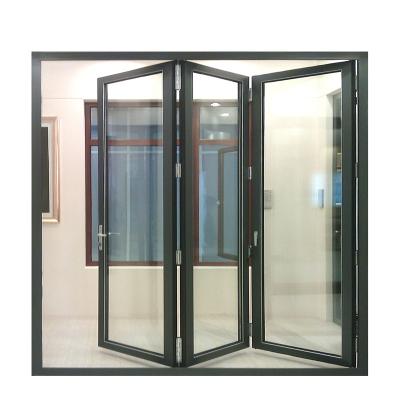 China Patio Interior Aluminium Folding Door AS2047 Certificate Soundproof For Bathroom for sale
