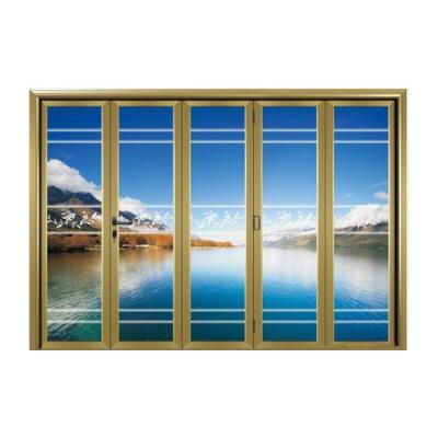 China Double Glass Aluminum Bifold Door KDSBuilding Exterior Thermal Insulation for sale
