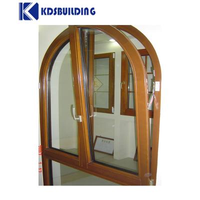 China French Style Solid Wood Window Double Glass Tilt Turn Window Windproof for sale