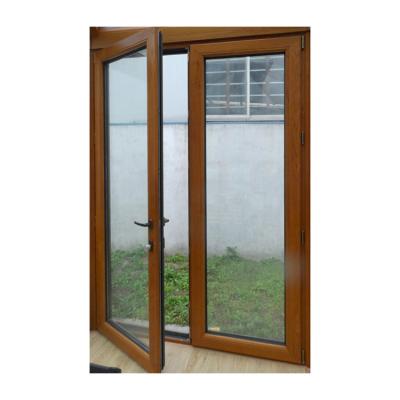 China KDSBuilding Best Price Commercial Store Front Casement Glass Wooden Door Design Pictures for sale