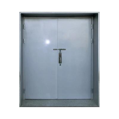 China Safety Metal Steel Fire Door With Window Exterior Anti Theft for sale
